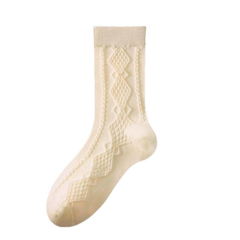 Female Spring and Summer All Kinds of Stereo Relief Anti Woven Boneless Cotton Socks