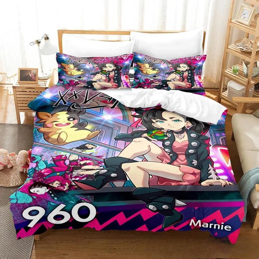 3D Print Anime Marnie Bedding Set Duvet Cover Bed Set Quilt Cover Pillowcase Comforter King Queen Size Boys Adult Home Textiles