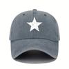 Star Print Baseball Cap Retro Lightweight Washed Cap Adjustable Women's Sun Protection Cap