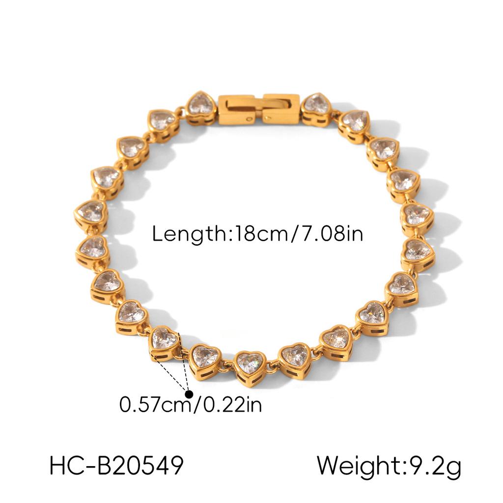 Stainless steel zircon bracelet for women, light luxury high-end titanium steel non-fading jewelry, hot-selling accessory
