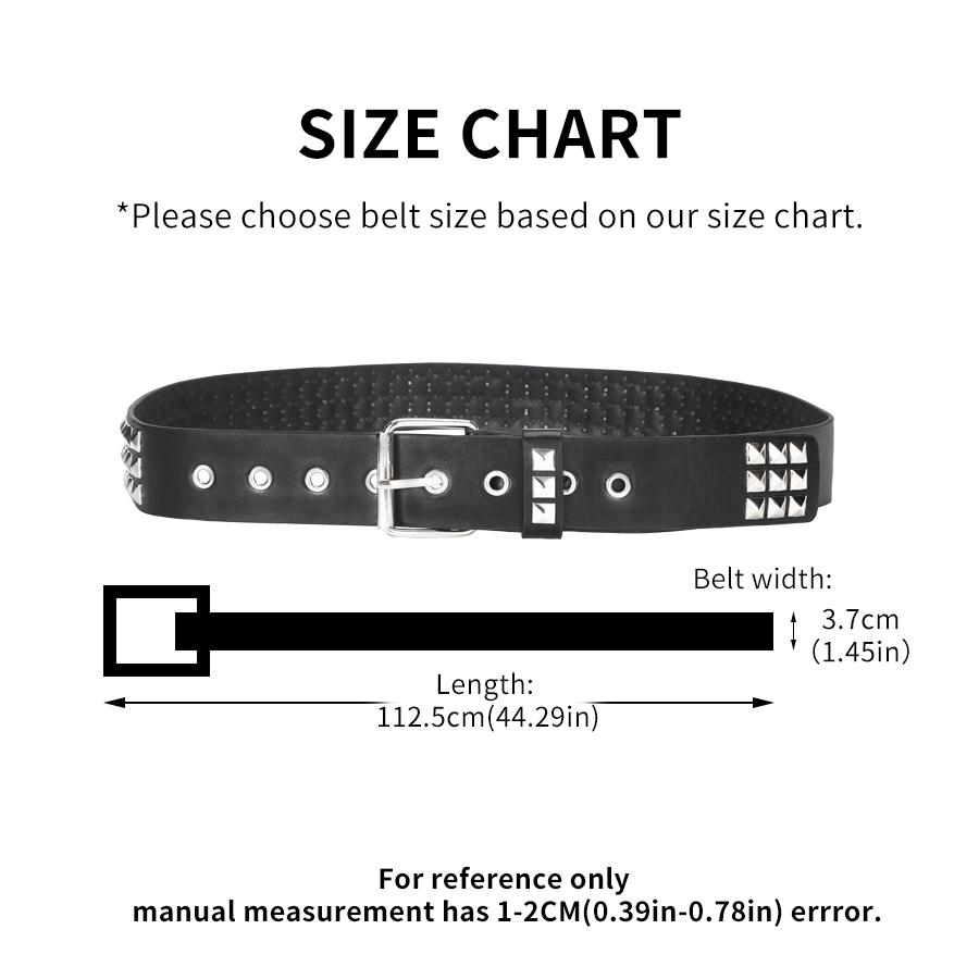 Trend Rivet Belt Heavy Metal Belt Men Women Punk Nightclub Rock Style Belt Jeans Belt Y2K Belt Fashion Decoration Women' Belt