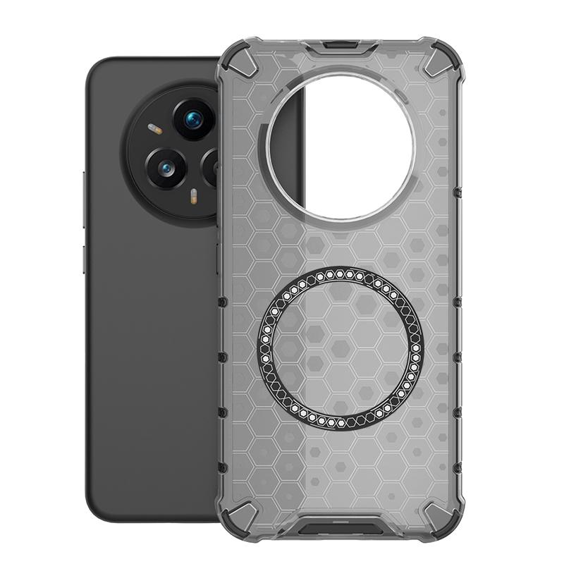 Honeycomb Style Armor Shockproof Phone Case For Realme 14 Pro Plus Four Corners Airbags Magnetic Wireless Charging Back Cover