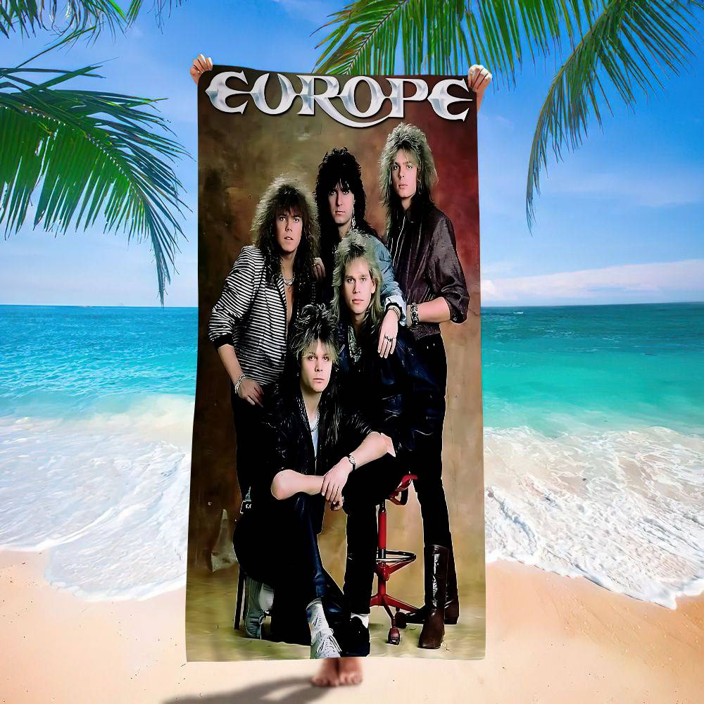 Charismatic Rock Band E-Europe Bath Towel Microfiber Soft Water Absorbing Breathable For Girl Kids Decorative Beach Towel