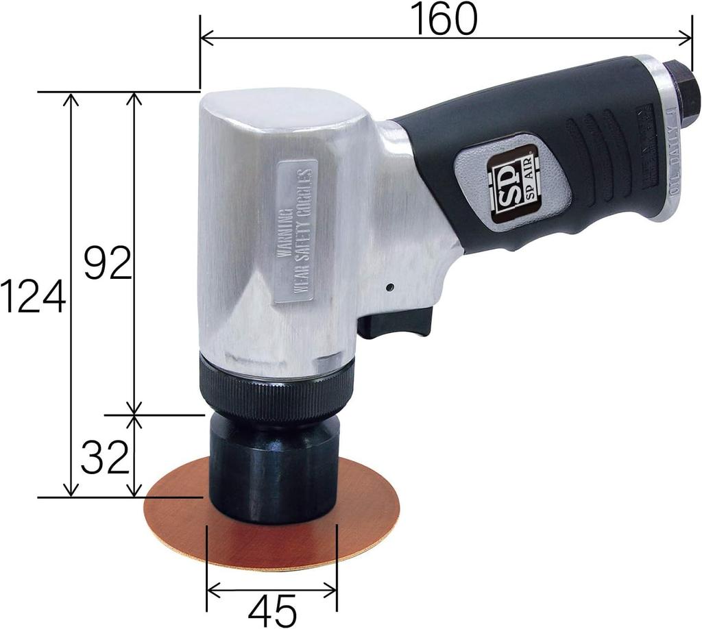 SP Air Single Action Mini Sander Sander Diameter (SP) (Disc Nut) 100mm SP-1350