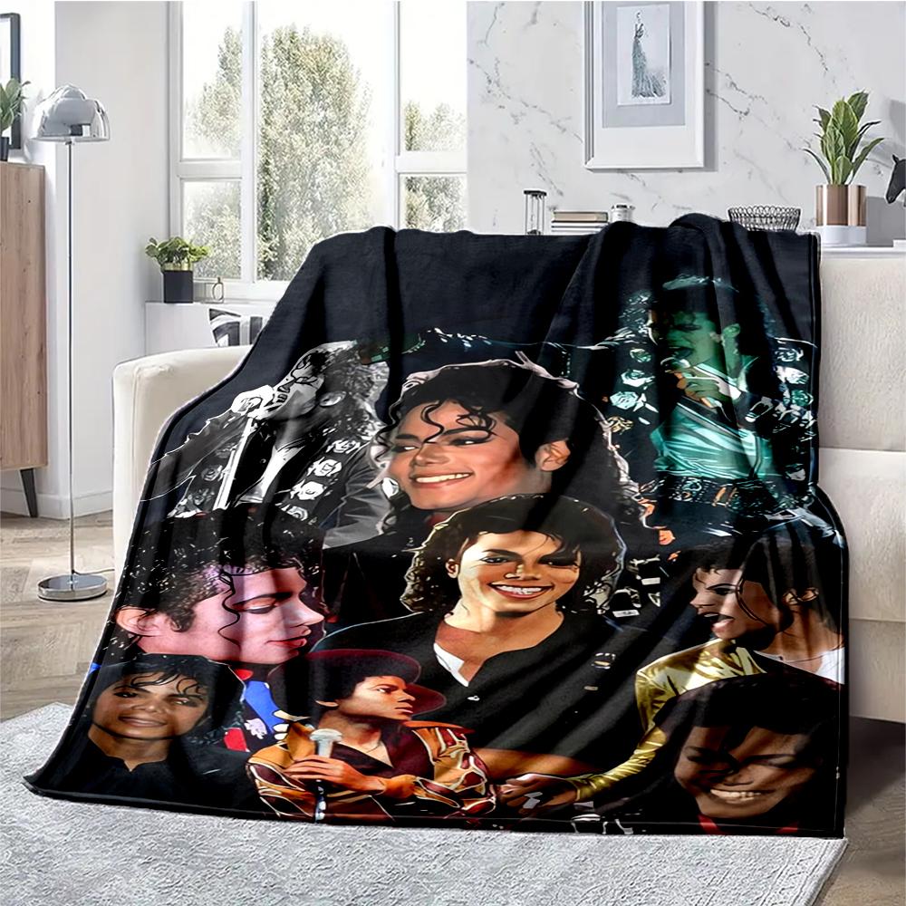 Michael Jackson Theme Printed Blanket - Perfect for Couch, Bed, Travel & Outdoor Use | Machine Washable, Cozy & Durable.