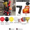 68PCS Cartoon Cars Series Lightning McQueen Red Yellow Black Latex Balloon Set 40inch Number Foil Ball Boy Birthday Party Favors