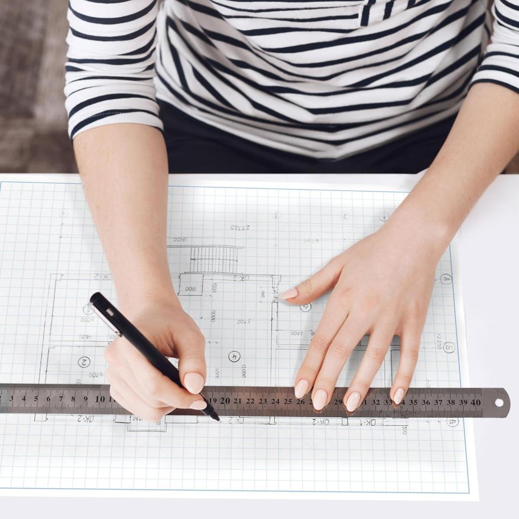 Graph Paper Pad for Blueprint Drawings, Drafting, Engineering Drawing, and Planning - Graph Paper 11x17 Blueprint Quadrille Grid Paper Pads with Blue