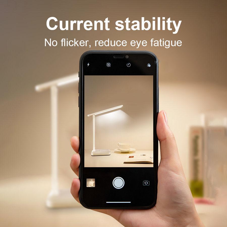 Klappbare Tischleuchte USB Touch Dimmbar Nachtlicht Studentenwohnheim Lesen Augenschutz Schlafzimmer LED USB Lade Schreibtischlampe