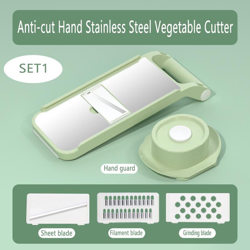 

Новая Кухонная Многофункциональная Овощерезка Терка Шинковка для Картофеля Редиса Овощерезка Инструменты для Салата с Защитой для Рук