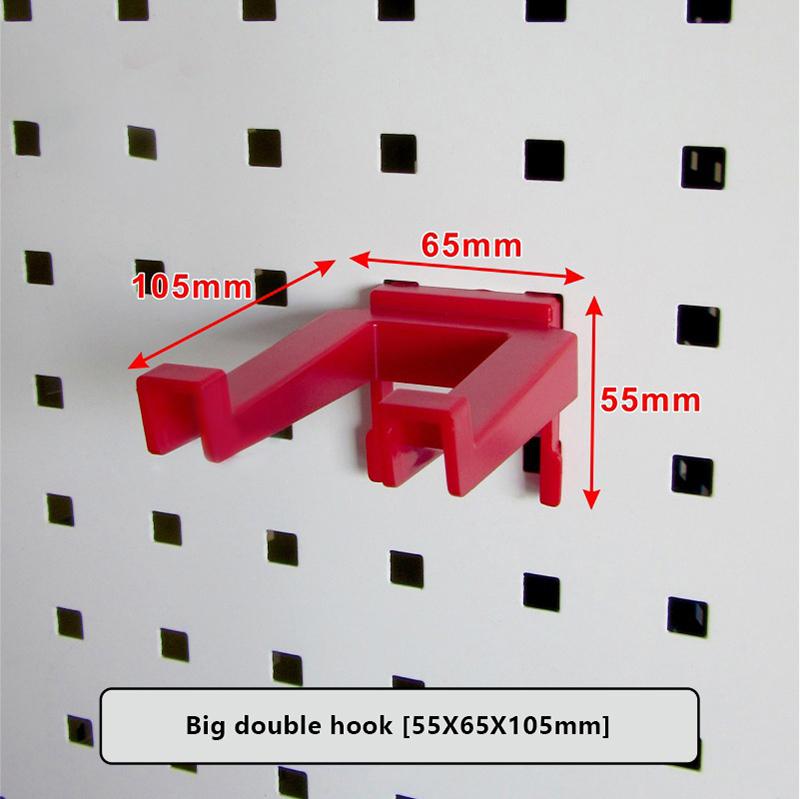 5Pc Pegboard Hooks Abs Wall-Mounted Tool Parts Storage Box Rack Plate Shelving Components Tool Hanging Board Garage Hook