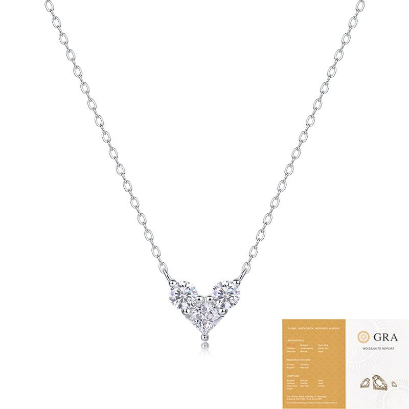 

Moissanite Woman Pendant Sier Necklace for Women Chains Party Bridal Fine Jewelry 925sterling Silver Necklace