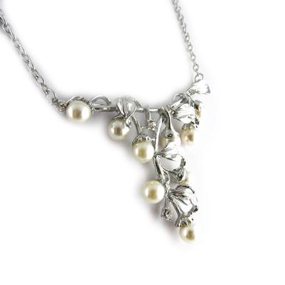[L1336] - Silver Ivory 'Sissi' Necklace
