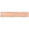 VidaXL Wall Shelf Light Brown 100x20x4cm Solid Oak Wood Treated 363678