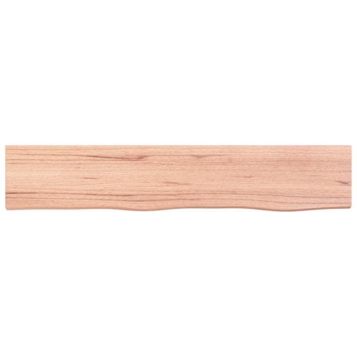 VidaXL Wall Shelf Light Brown 100x20x4cm Solid Oak Wood Treated 363678