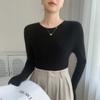 Women's Slim Fit Cashmere Sweater - Long Sleeve, Round Neck, Autumn/Winter Knitwear, Skin-Friendly, Stylish Base Layer