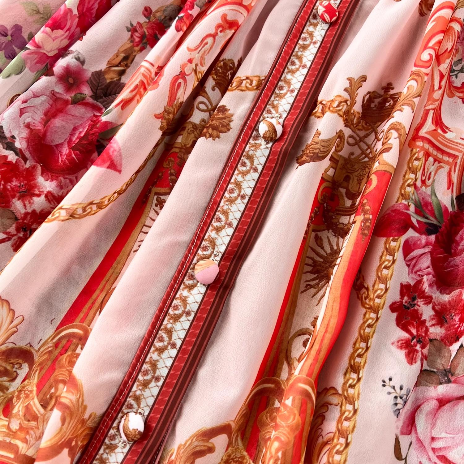 Богемное шифоновое зеленое платье макси — фото 4