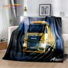 Coperta morbida in flanella 3D con motivo Camion per Letti Camera da letto Divano Picnic, Coperta da lancio per Coprire Tempo libero all'aperto Riposo Regalo