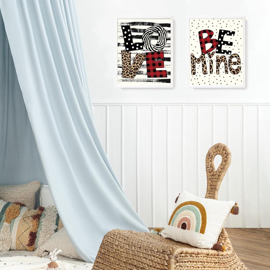 LARTSFRO Coquette Valentines Day Decorations Wall Art Prints, Love be Mine Poster for Room Aesthetic Prints for Living Room Bedroom, Coquette Gifts