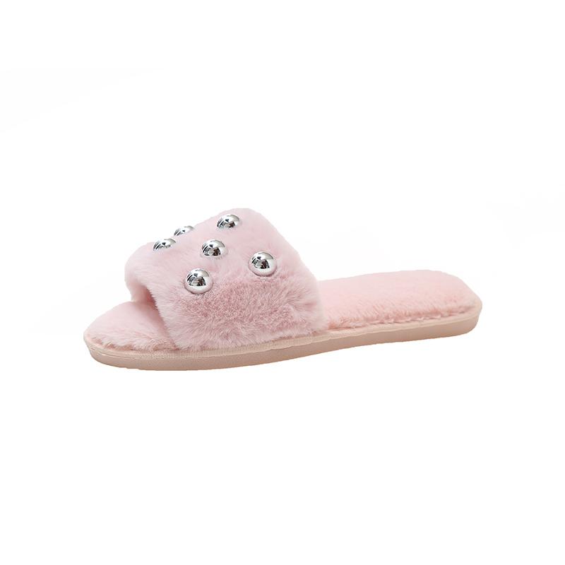 Fashion 2025 New Fluffy Casual Women's Slippers Luxury Designer Woman Shoes Autumn Winter Elegant Fashion Footwear Indoor Fur Slides