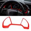 Car Dashboard Decor Frame Red Trim Sticker for Honda Civic 10th Gen 2016 2017 2018 2019 2020 2021 Auto Interior Accessories