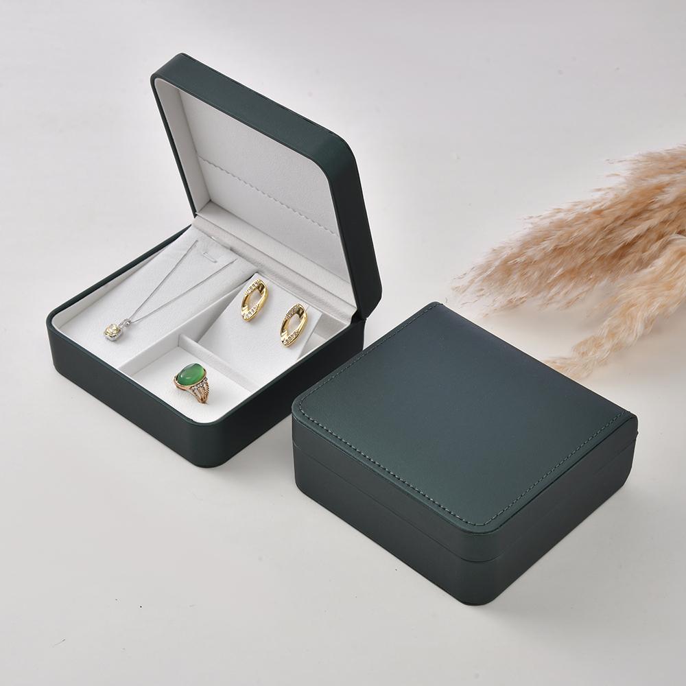 Set Jewellery Box PU Leather Travel Portable Organizer Ring Earrings Necklace Box Three Sets of Jewelry Display Box