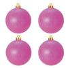 Set de 4 boules roses 8 cm