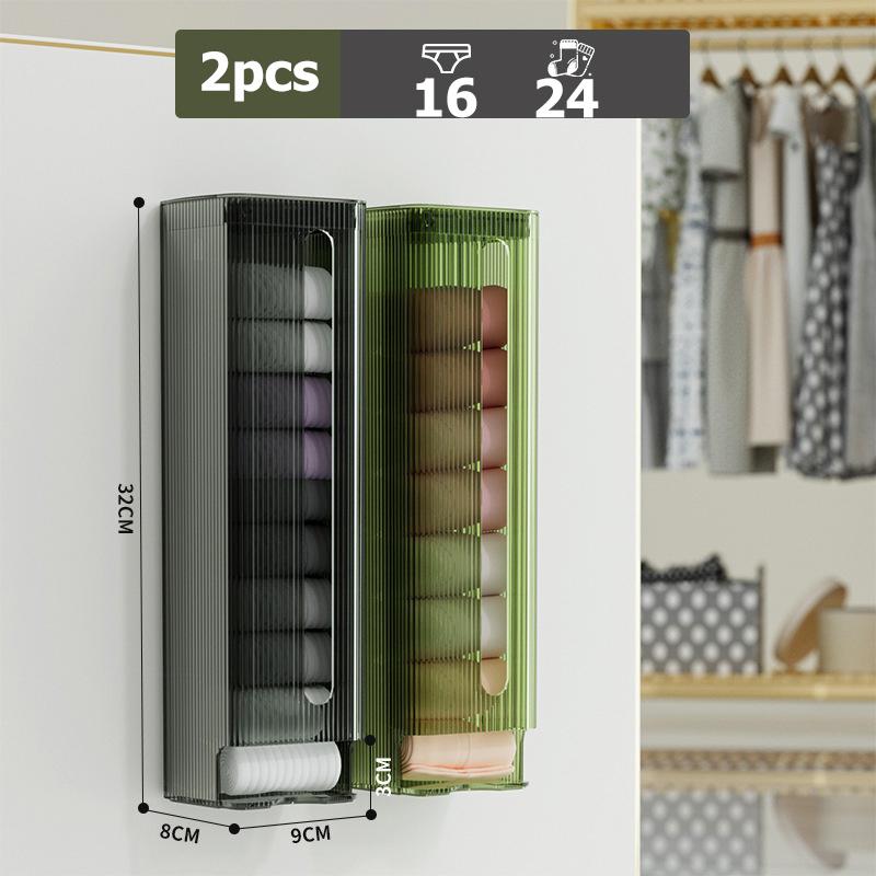 Underwear Storage Storage with Cover Punch Free Wall Storage Box Socks Collector