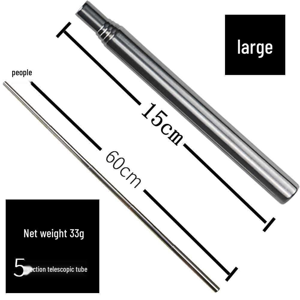 Retractable Stainless Steel Fire Blower Stick - Compact Camping Fire Starter Tool