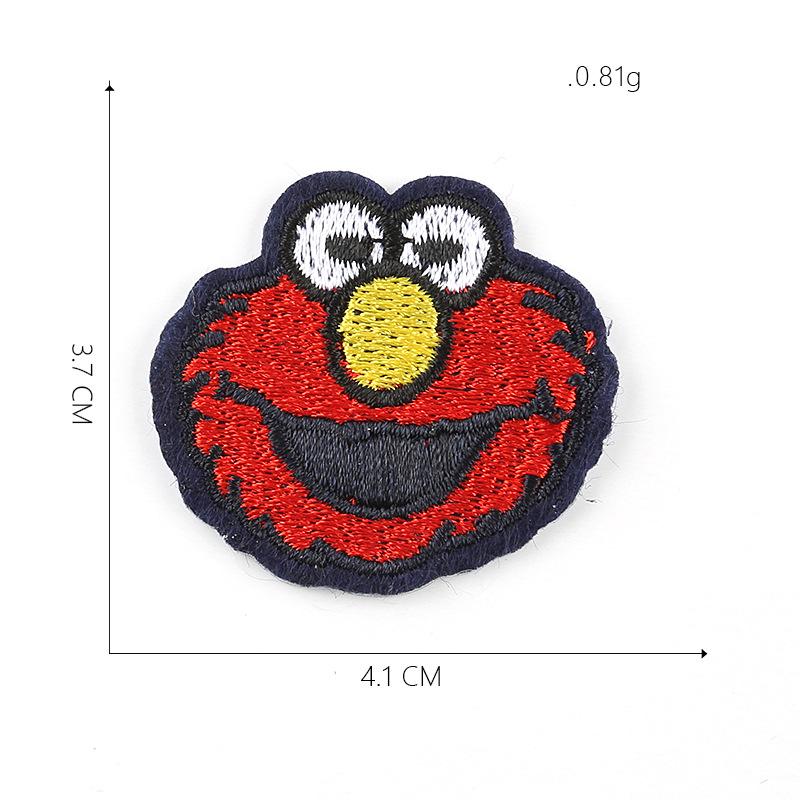 

Sesame Street Cartoon Embroidery Patch - Colorful Adhesive Cloth Accessory for Clothing