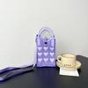 New Love Mobile Phone Bag High-end Knitted Bag Popular Cartoon Cute Portable Storage Messenger Bag