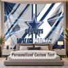 Custom Name Text Tapestry Dallas Cowboys Personalized Polyester Wall Tapestry For Bedroom And Room