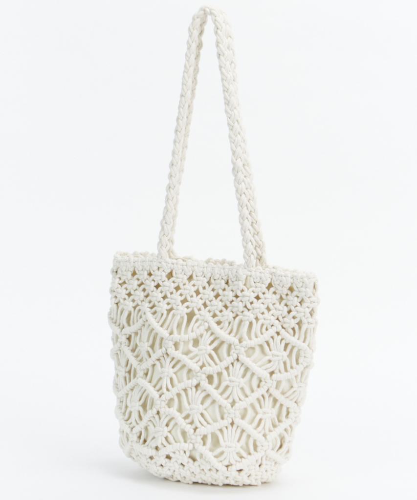 Maia Handcrafted Macrame Shoulder & Tote Bag - Ivory