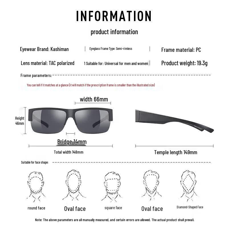 CAXMAN Polarisierte Überzieh-Sonnenbrille für das Autofahren
