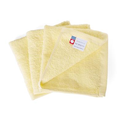 oruTa Imabari Hand Towel Set of 3, Natural, Made In Japan, Thin, Absorbent, Quick Drying, 100% Cotton, 30x31cm, Yellow
