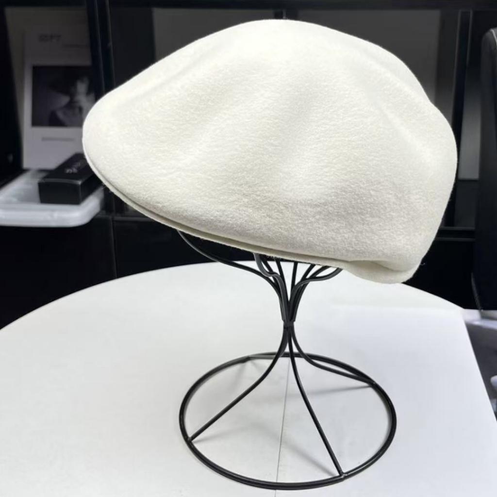 French men and women autumn and winter wool beret women British style retro painter hat versatile face peaked cap tide