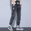 Men's jeans summer new slim fit fashion trend washed retro splicing leggings Harlan pants
