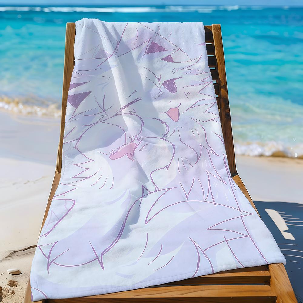 Cartoon Cute BoyKisser Towel Sports Quick Dry Travel Camping Gear Sandproof Soft Light Large Beach Towel