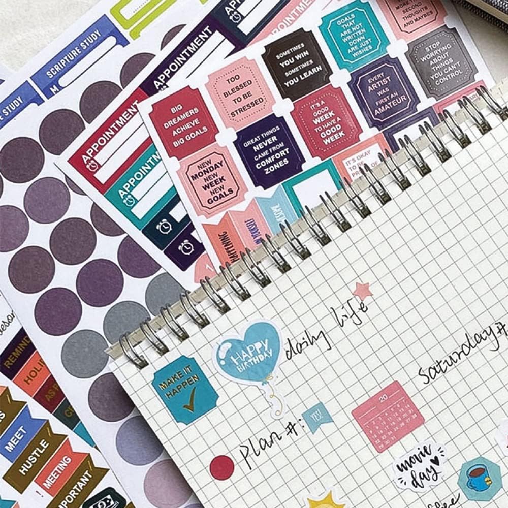 ARRLSDB Planner Stickers for Adults - 31 Sheets/1748 pcs - Calendar Stickers for Adults Planner Aesthetic