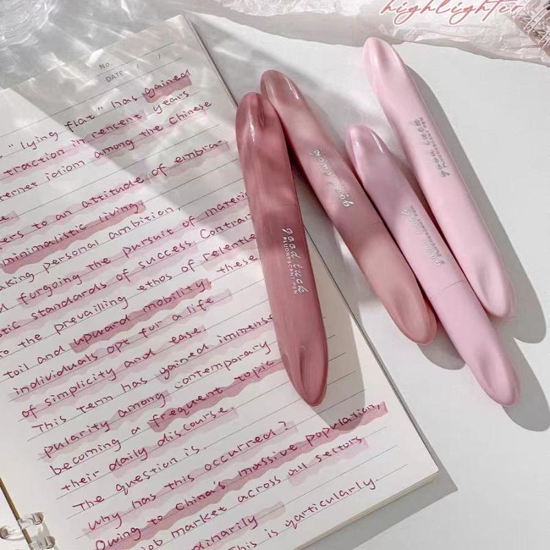 4pcs/set Simplicity Gradient Color Series Paint Marker Fashion Stationery Key Words Highlighter Marker Pen Lovely Scrapbook Pen