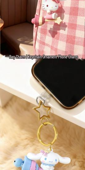 Sanrio Cinnamoroll & Kuromi Charm Keychain Pendant