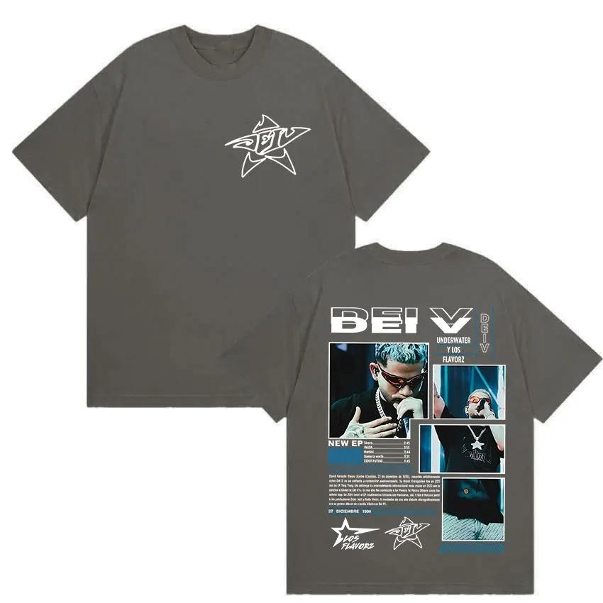 Rapper Dei V Underwater Album Merch 2026 Tee Shirt Men's Clothing High Quality Fashion T-shirt Hip Hop Oversized Cotton T Shirts