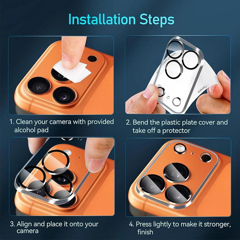 5Pcs Camera Lens Protector Glass For iPhone 15 14 13 12 11 16 17 Pro Max Mini Camera Protective Glass Film For iPhone 15 16 Plus 4