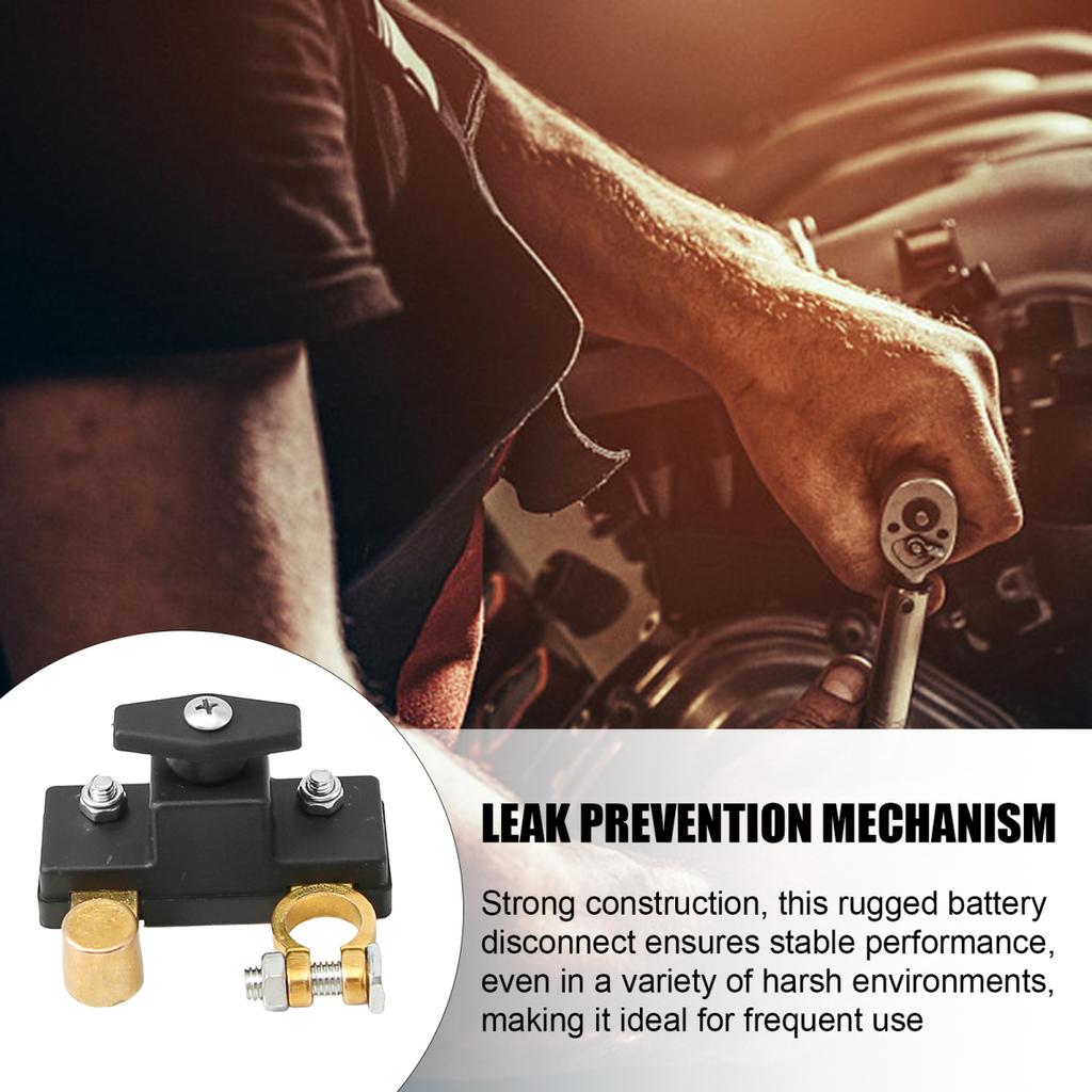 Battery Disconnect Switch for Car Truck Boat Battery Power-off Isolator Cut Off Switch 12V 24V Universal Terminal Anti-Leakage Protection