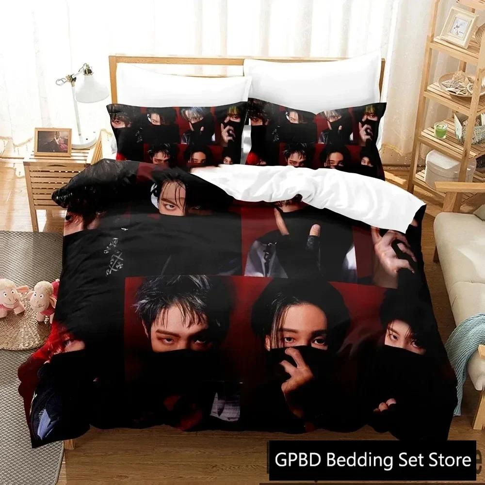 

Світ Еп.Фін Will Ateez Постільна білизна 3D-друк Підходить для спальні Комплект з підковдрою та наволочками Дитячий домашній текстиль EU Single(135*200cm)3pcs