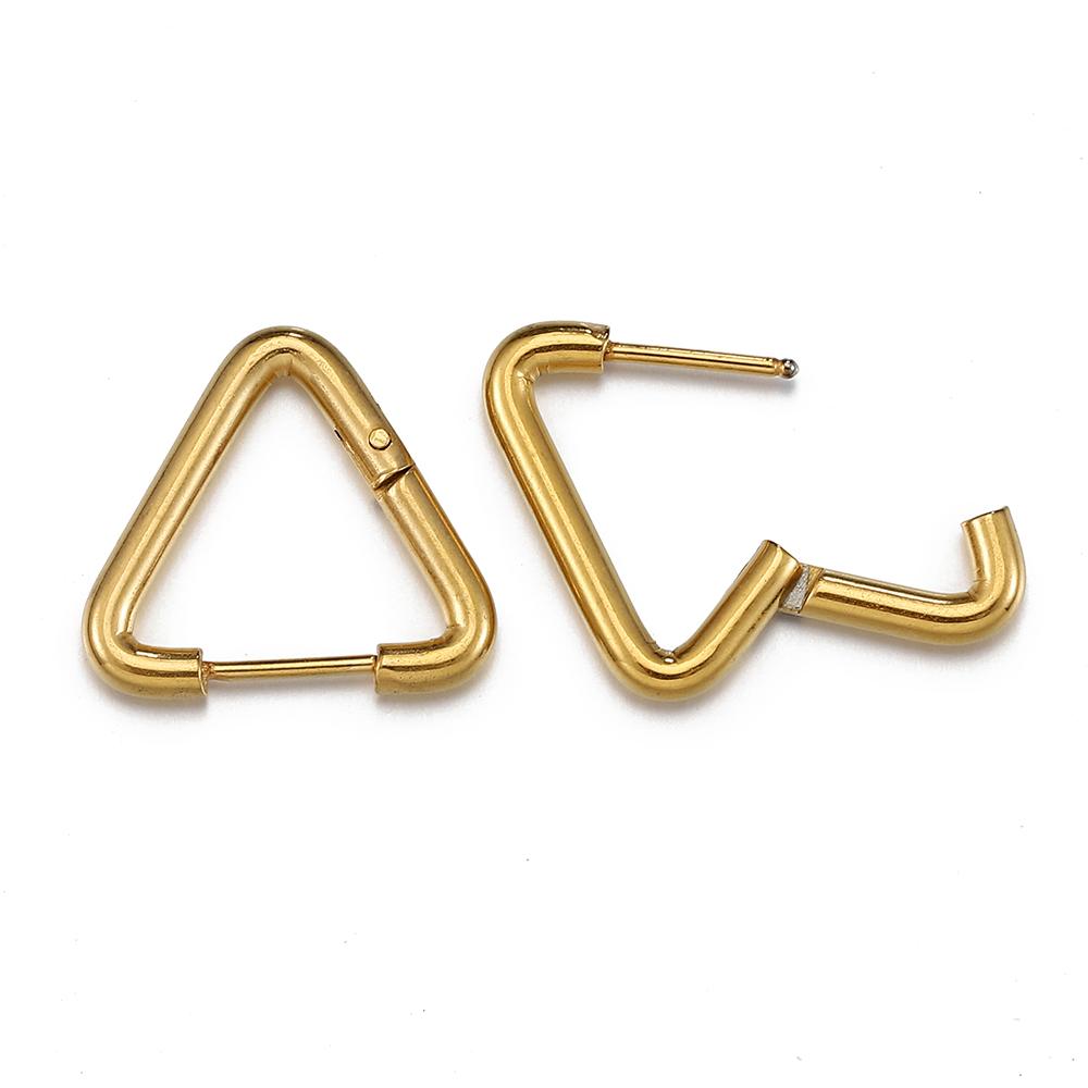 10 Stück Edelstahl Dickdraht Creolen Ohrringe Damen Herren Punk Hiphop Huggie Piercing Schmuckherstellung DIY Goldfarbe Accessoire