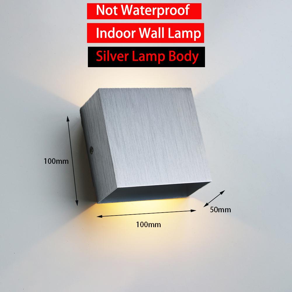 Modern Square 6W 12W LED Indoor Wall Lamp Aluminum Sconce Home Lighting Bedroom Living Room Aisle Decorate Wall Light AC85-265V