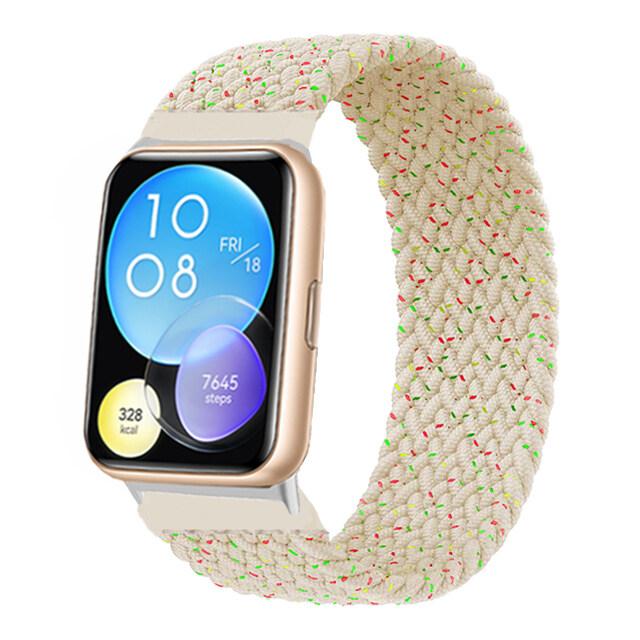 No Buckle Elastic Nylon Strap for Huawei Watch Fit 2 Sport Braided Belt Band Wristband Smartwatch Accessories for Huawei Fit 2 Watch