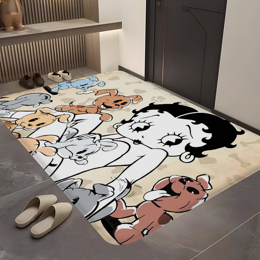 B-BettyS Boop Room Mats Nordic Style Home Doormat Bathroom-Toilet Mats Bedroom Hotel Decor Mat 50x80cm