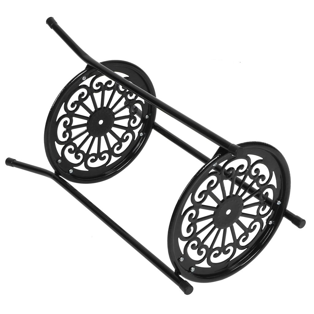 Plantestativ i metall i 2 etasjer Blomsterpotteholder Display Hyllestativ Hjemmedekorasjon Hagetilbehør