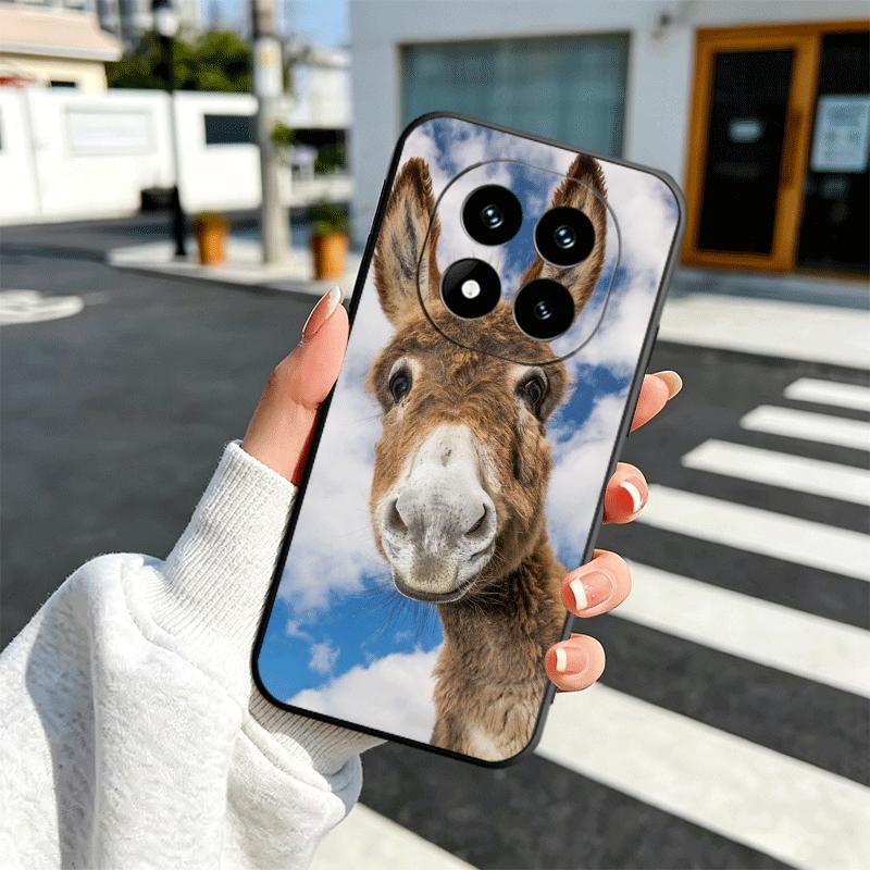 Funny Donkey Animal Soft Phone Case for Xiaomi Redmi Note 12 13 14 15 Pro Plus 11 12S 11S 11T 10 4G Black Cover Back Shell